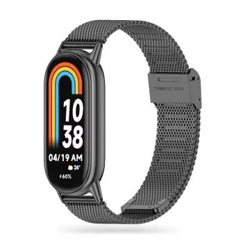 TECH-PROTECT Milanese Loop náramok pre Xiaomi Smart Band 8 / 9 / NFC - čierny