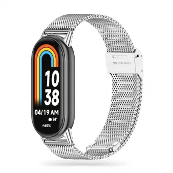 TECH-PROTECT Milanese náramok pre Xiaomi Smart Band 8 / 9 / NFC - strieborný