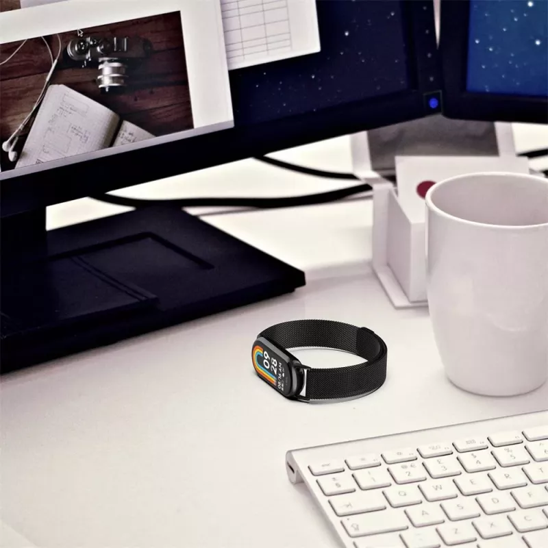 TECH-PROTECT Milanese náramok pre Xiaomi Smart Band 8 / 9 / NFC - strieborný