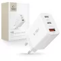 Tech-Protect NC30W 3-portový USB-C & USB-A nástenný nabíjací adaptér 30W biely