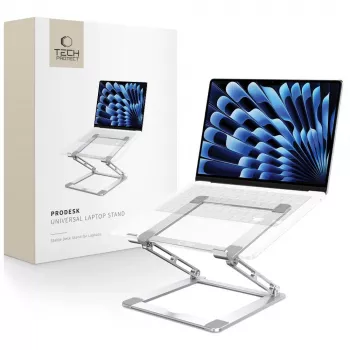 TECH-PROTECT PRODESK univerzálny stojan na notebook strieborný
