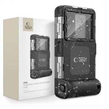 TECH-PROTECT IPX8 univerzálne potápačské vodotesné puzdro čierne