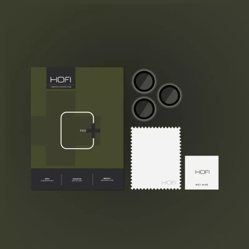 HOFI CamRing Pro+ ochrana objektívu fotoaparátu pre iPhone 14 Pro / 14 Pro Max, čierna