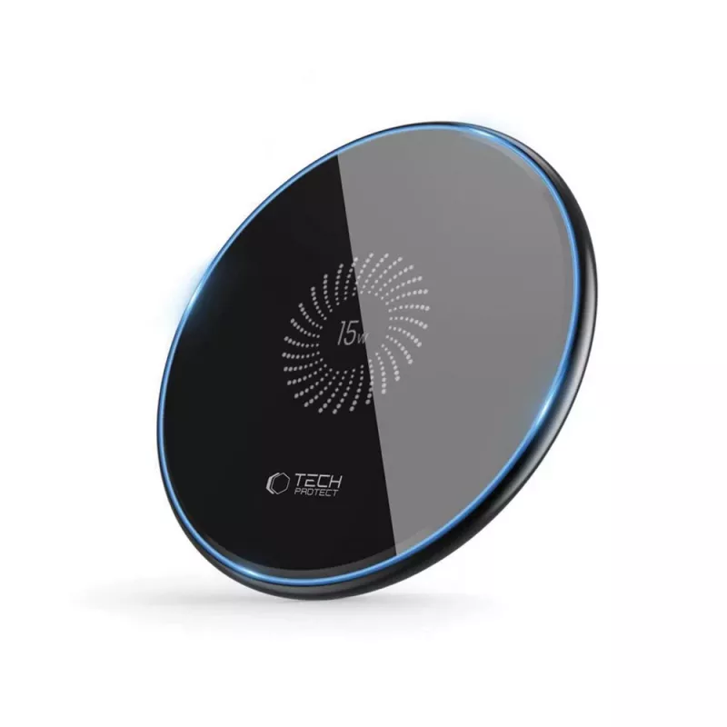 TECH-PROTECT QI15W-C1 bezdrôtová nabíjačka 15W čierna