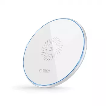 TECH-PROTECT QI15W-C1 bezdrôtová nabíjačka 15W biela