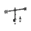 Equip držiak na stôl pre dva monitory 17-35 palcov 360° rotácia 20kg čierny