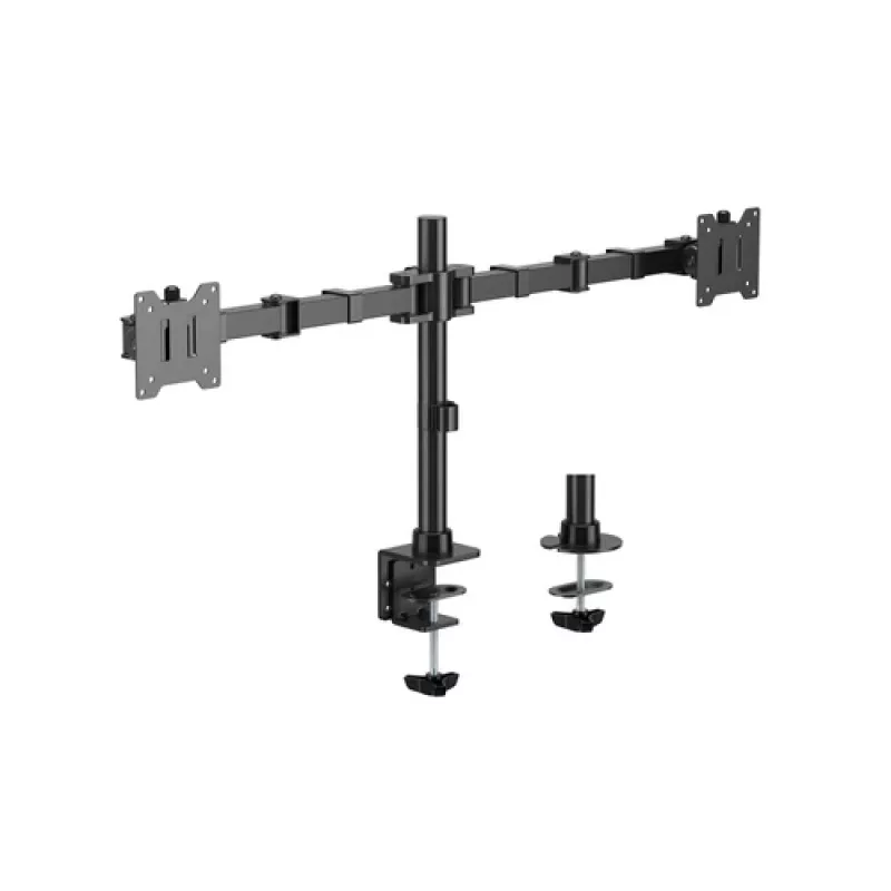 Equip držiak na stôl pre dva monitory 17-35 palcov 360° rotácia 20kg čierny