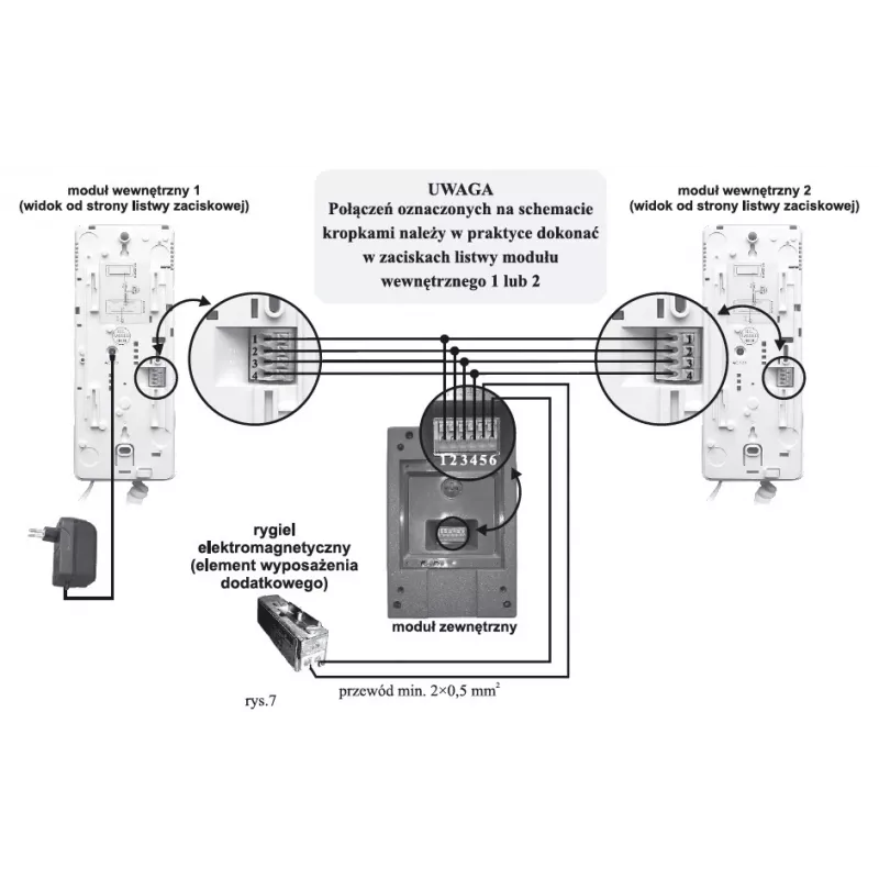EURA ADP-48A3 (RL-3203CC) káblový audio domový telefón - biela/strieborná