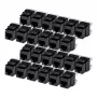 StarTech.com Cat6 Keystone Jack 24 ks balenie RJ45 Ethernet Keystone konektor samec UTP Cat6 nástenný port 180 stupňov 110 Punch Down čierna