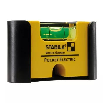 STABILA Type 81 S Pocket Electric vodováha, 7 cm, žltá, presnosť 1,0 mm/m, s magnetom a klipom na opasok
