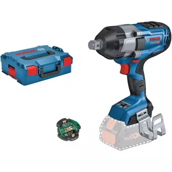 BOSCH Professional BITURBO GDS 18V-1050 HC akumulátorový rázový uťahovač, 3/4 palcový štvorhranný pohon, 18 V, Solo (modrá/čierna, Bluetooth, L-BOXX)