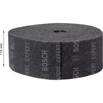 Bosch Expert N880 Ultra-Fine S brúsny kotúč z netkanej textílie, 115mm x 10m, sivá, na ručné brúsenie
