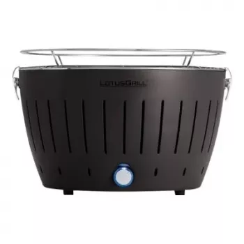 LotusGrill G340 stolný gril na drevené uhlie 32 cm antracit s USB