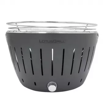 LotusGrill G340 stolný gril na drevené uhlie 32 cm antracit s USB
