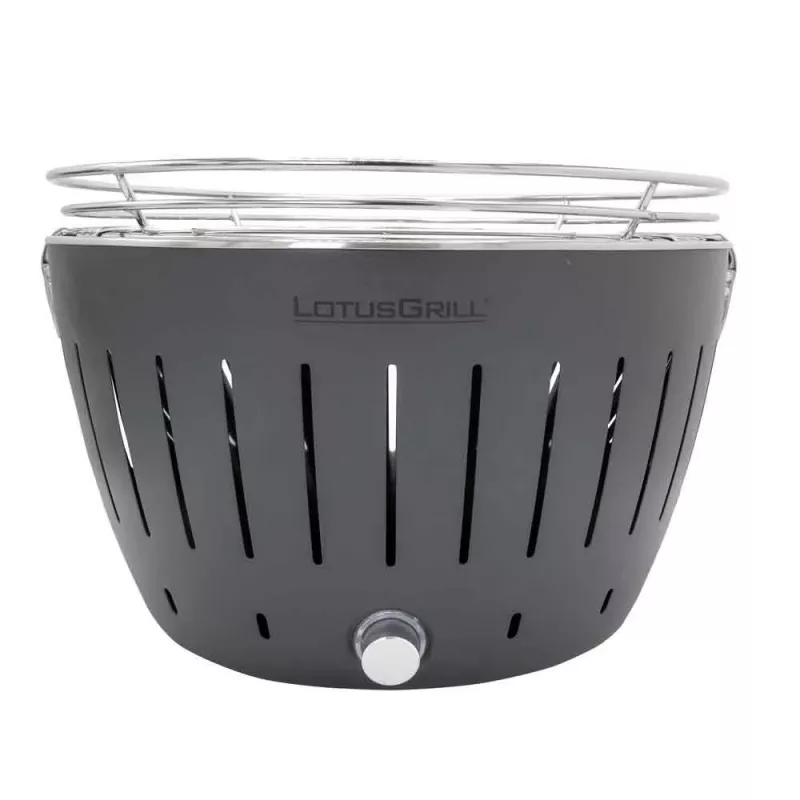 LotusGrill G340 stolný gril na drevené uhlie 32 cm antracit s USB