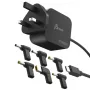 J5CREATE 67W GaN PD USB-C Mini-nabíjačka s UK konektorom a 6 DC konektormi