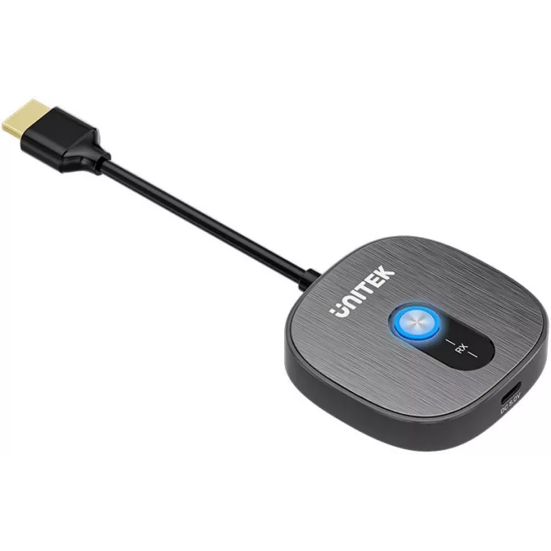 Unitek Dodatočný Wireless HDMI prijímač pre V1711A vysielač, čierny