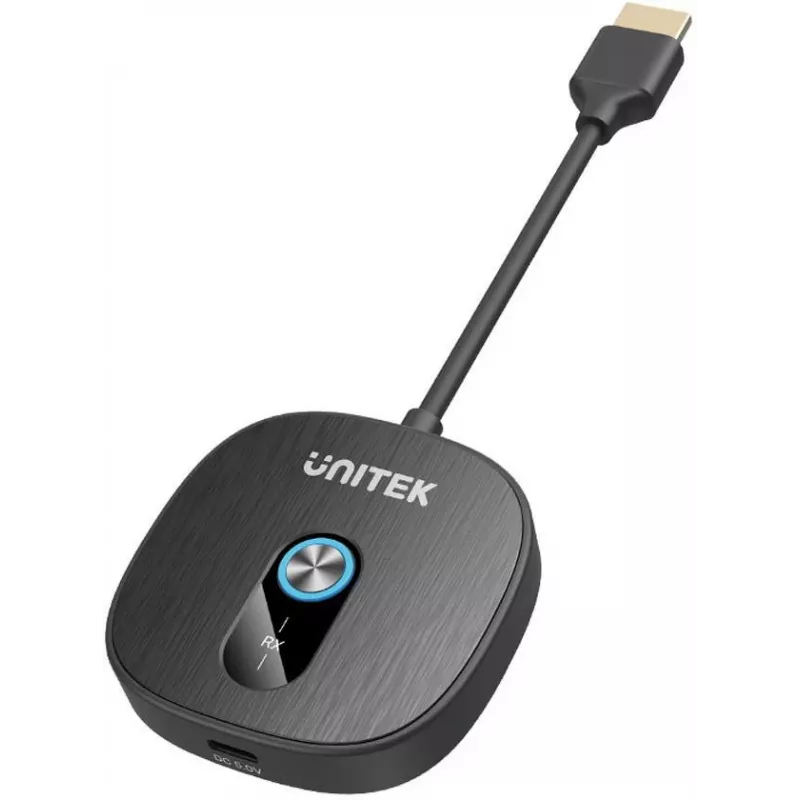 Unitek Dodatočný Wireless HDMI prijímač pre V1711A vysielač, čierny