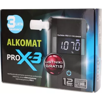 AlcoFind PRO-X-3 alkoholtester s náustkami, 12-mesačná kalibrácia