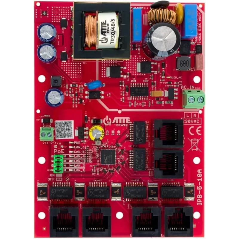 ATTE IPB-5-10A-OF 6-Port PoE Switch s integrovaným napájaním