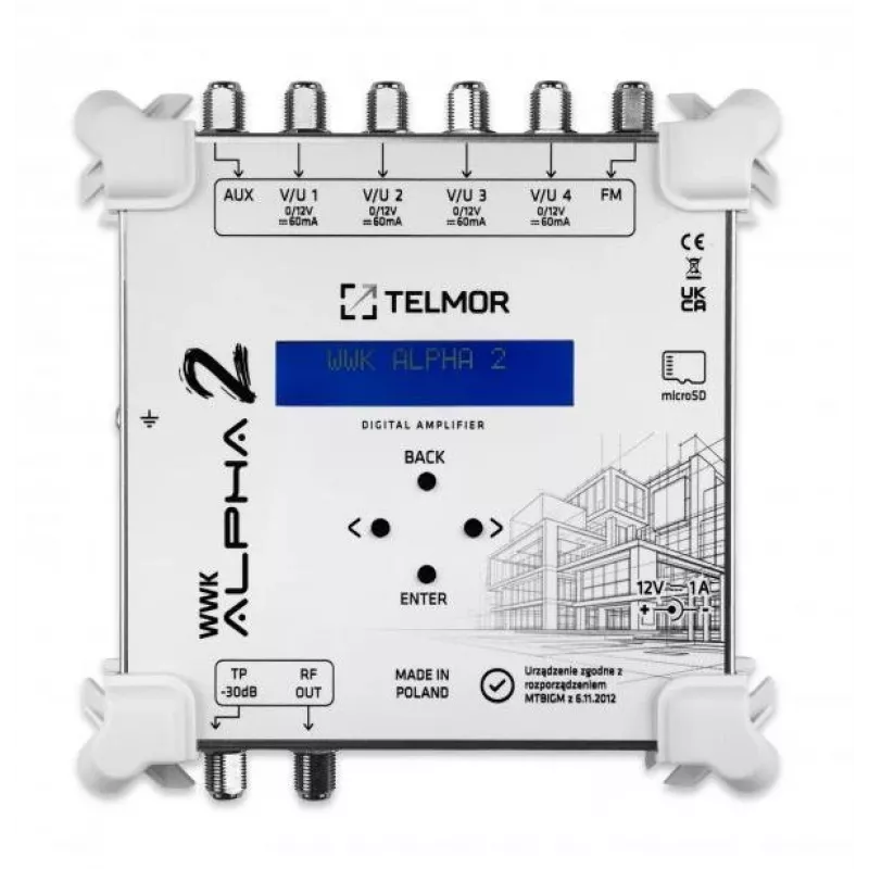TELMOR WWK-ALPHA-2 digitálny kanálový zosilňovač