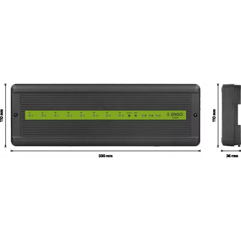 ENGO Controls ECB62-ZB Smart Home centrálna jednotka, 6 rádiových zón + 2 káblové, 230V