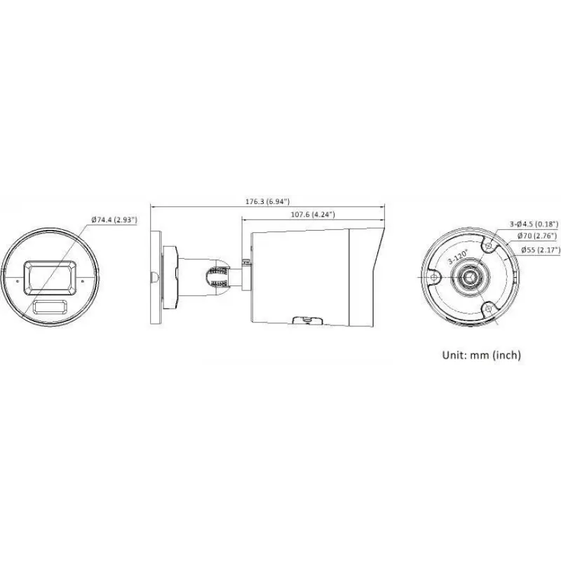 Hikvision DS-2CD2083G2-LI2U(2.8mm)(BLACK) 8MP AcuSense pevná bullet IP kamera so Smart Hybrid Light
