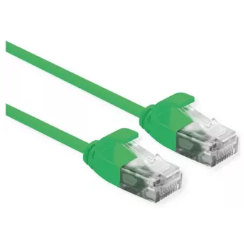 ROLINE UTP DataCenter patch kábel Cat.6A (Class EA), LSOH, Slim, zelená, 3 m