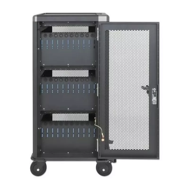 Manhattan 181471 nabíjací vozík USB-C s 30 pozíciami, 30 W na port, čierny