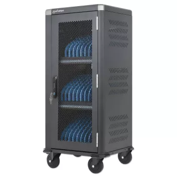 Manhattan 181471 nabíjací vozík USB-C s 30 pozíciami, 30 W na port, čierny