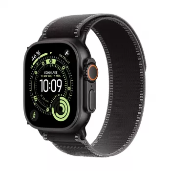Apple Watch Ultra 3 GPS + Cellular 49mm Black Titanium puzdro s Black/Charcoal Trail Loop - M/L