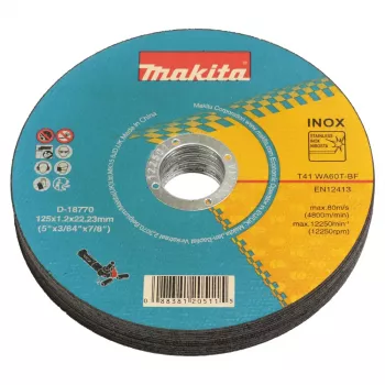 Makita D-18770-12 INOX rezací kotúč pre akumulátorovú uhlovú brúsku 125mm x 1,2mm