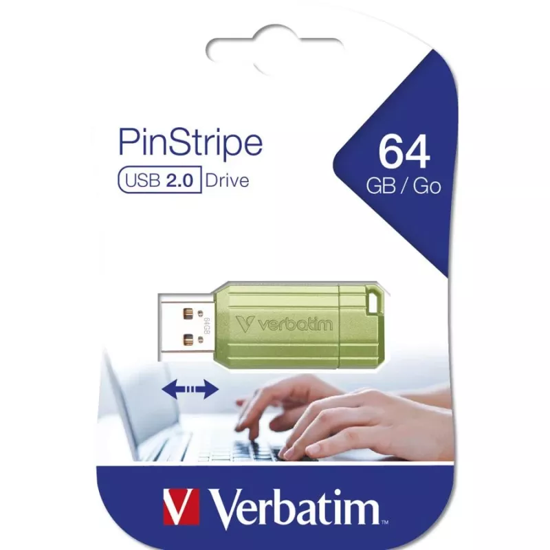 Verbatim Store n Go Pinstripe USB 2.0 Eucalyptus Green 64GB USB kľúč