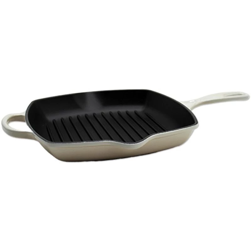 Le Creuset Signature hranatá grilovacia panvica 26cm Meringue