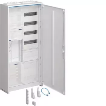 Hager ZB32ET216W1KS univerzálny rozvádzač elektromerov 1 miesto pre elektromer 1 rozvodné pole 5 radov 60 TE 1100mm na omietku biely