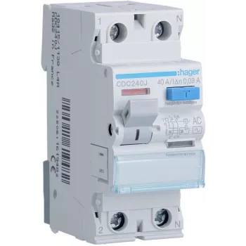 HAGER CDC240J prúdový chránič 1P+N 40A 30mA 6kA AC