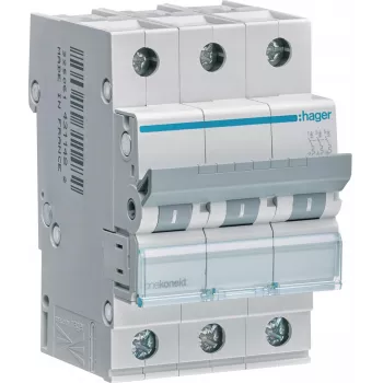 Hager MBN325E MCB 6kA, charakteristika B, 25A, 3-pólový