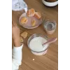 Beaba Duralex súprava na stolovanie z tvrdeného skla s prísavkami Cotton Candy