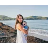 Beaba Baby Heart detské slnečné okuliare s elastickou gumičkou 0-9 mesiacov fialové