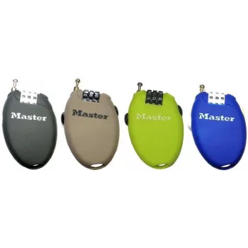 Master Lock 4603EURD kombinovaný káblový zámok s vyťahovacím káblom, čierny