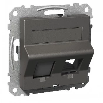 Schneider Electric Exxact dátový rámik Actassi/Keystone šikmý antracit dátová zásuvka