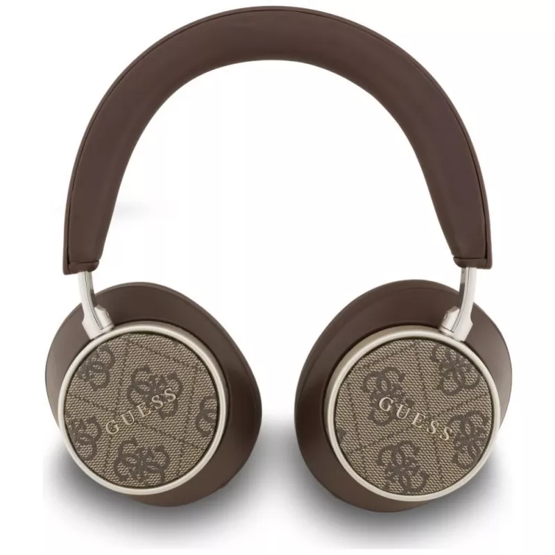 Guess Bluetooth 4G Classic Logo bezdrôtové náhlavné slúchadlá - hnedé