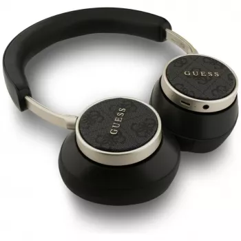 Guess 4G Classic Logo bezdrôtové Bluetooth náhlavné slúchadlá - čierne