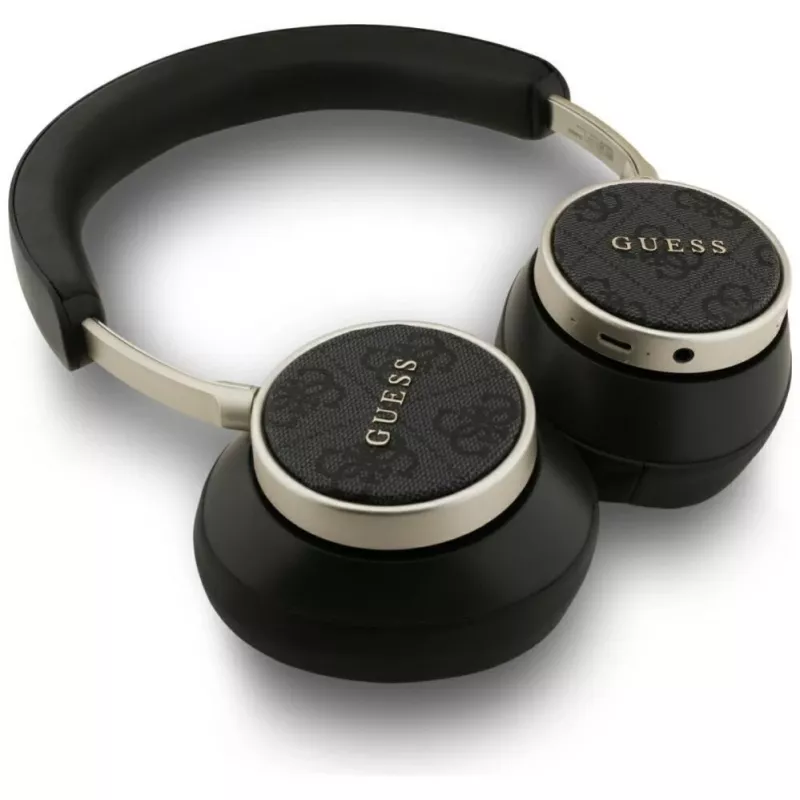 Guess 4G Classic Logo bezdrôtové Bluetooth náhlavné slúchadlá - čierne