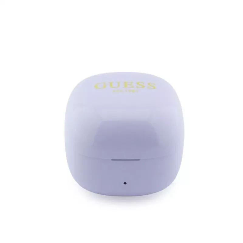 Guess Mini Classic Open-Ear bezdrôtové slúchadlá fialové