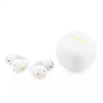 GUESS Mini Classic Open-Ear True Wireless slúchadlá - biele