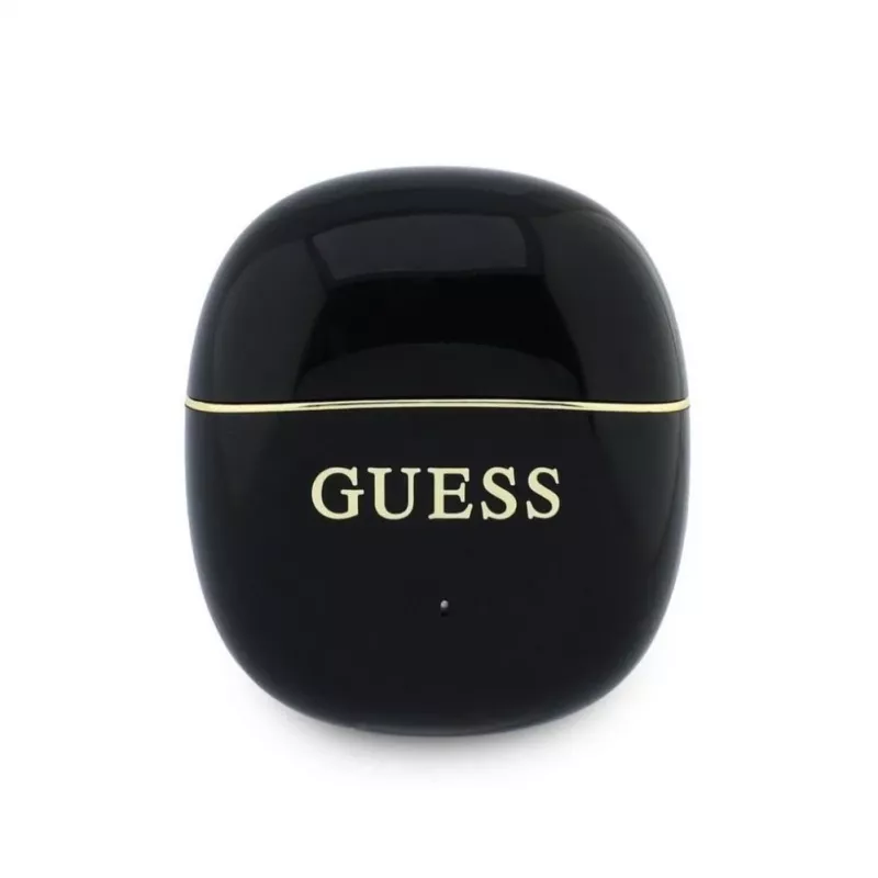 GUESS Glossy Gold Line Classic TWS slúchadlá čierne