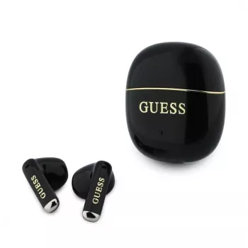 GUESS Glossy Gold Line Classic TWS slúchadlá čierne