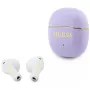 GUESS Glossy Gold Line Classic TWS slúchadlá - fialové