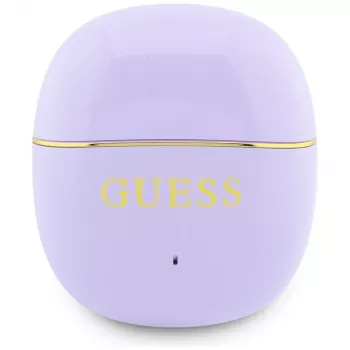GUESS Glossy Gold Line Classic TWS slúchadlá - fialové